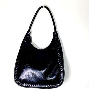Hobo style crescent shaped Handbag black NWT